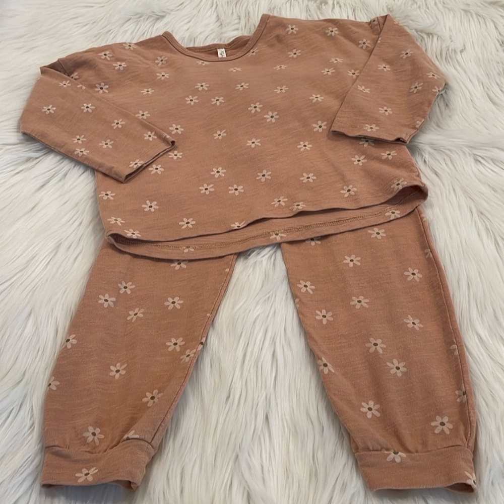 Rylee + Cru Kids Matching Set in Tan Floral